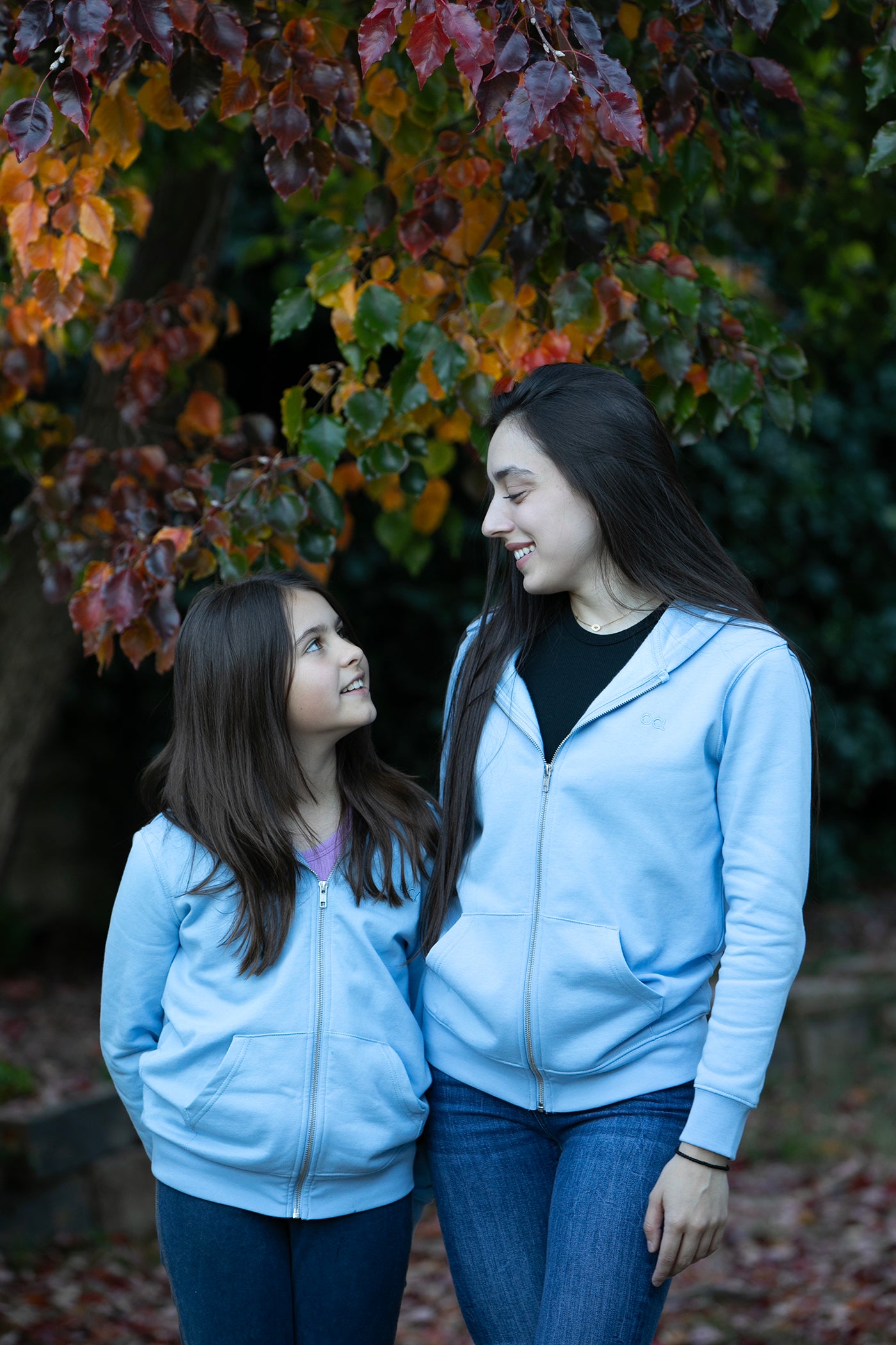 NEW Organic Blue Hoodie Sweatshirt