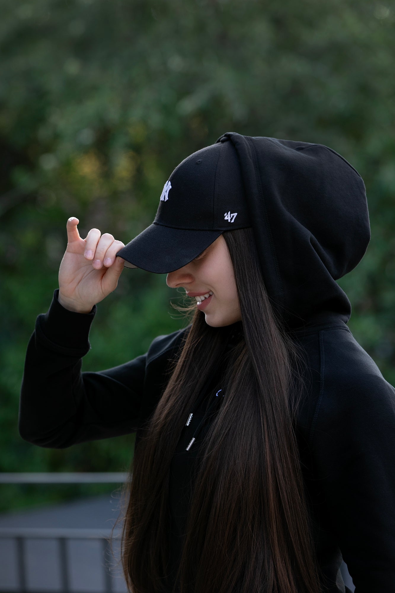 NEW Organic Black Hoodie With Side Pockets