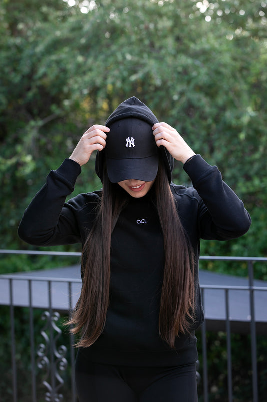 NEW Organic Black Hoodie With Side Pockets