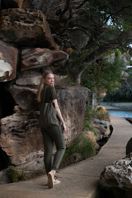Organic Khaki Tote Bag