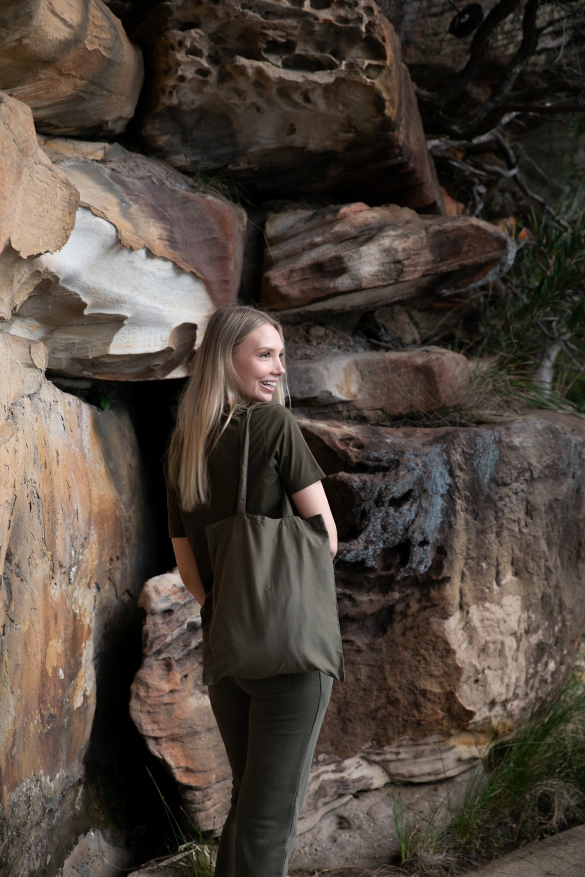 Organic Khaki Tote Bag