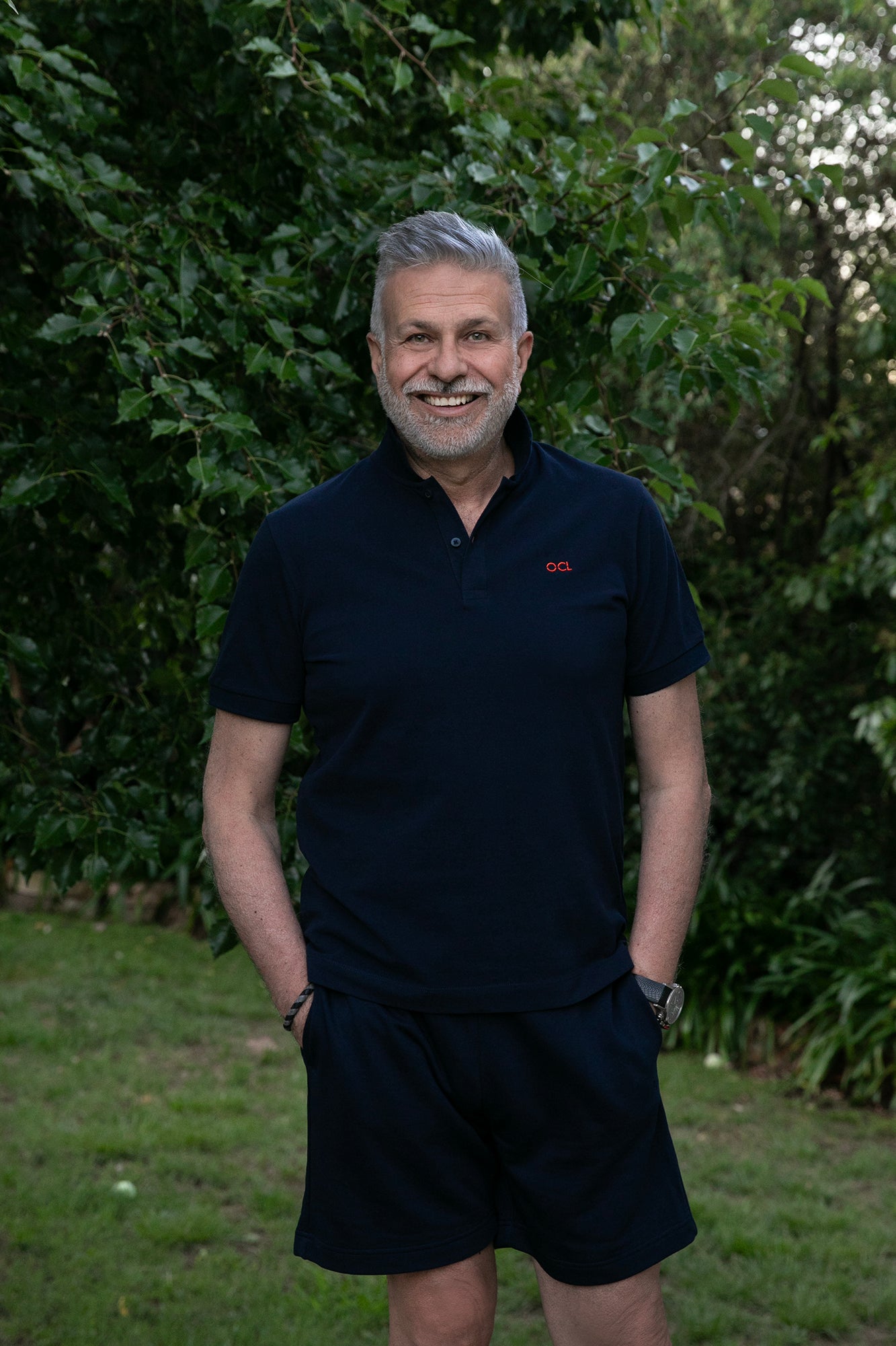 Organic French Navy Jogger Shorts
