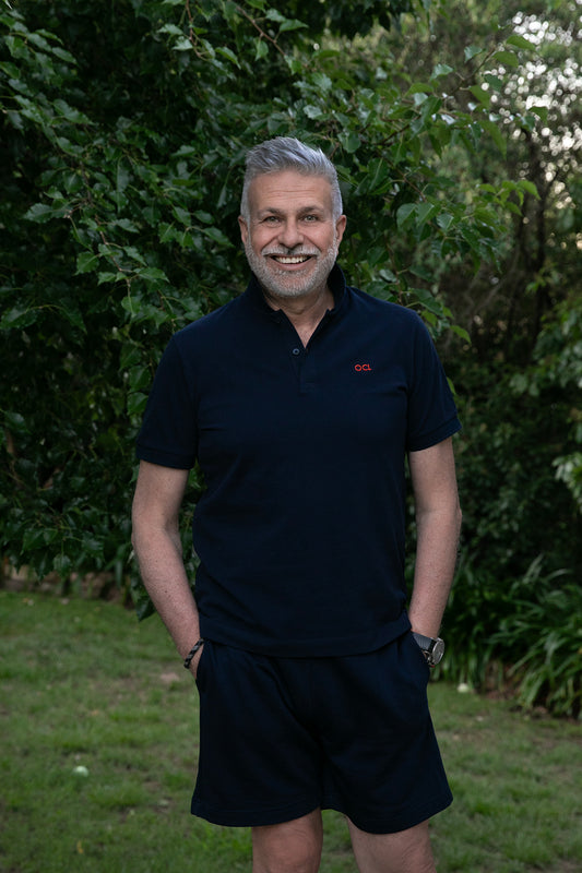 Organic French Navy Jogger Shorts