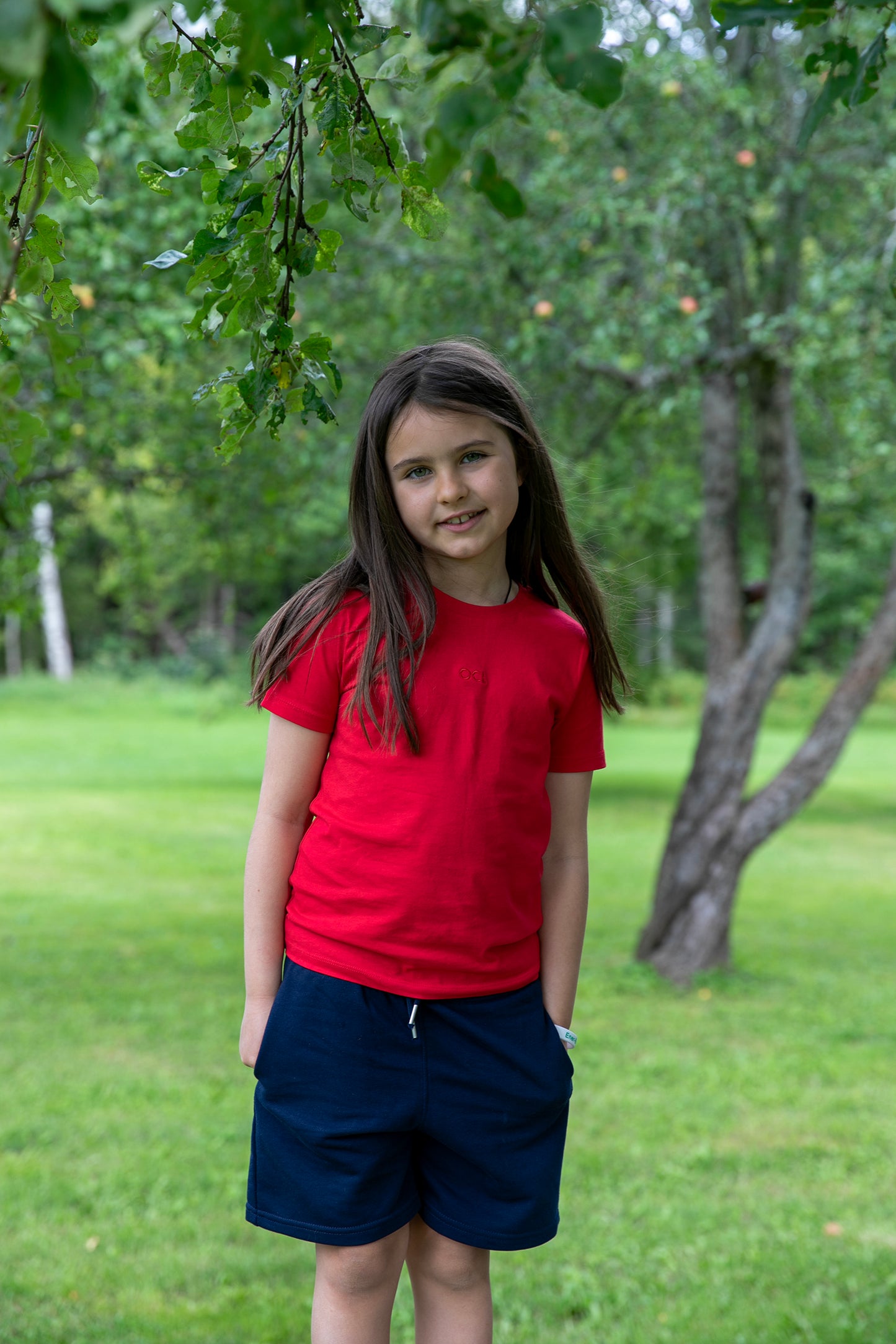 Kids French Navy Jogger Shorts